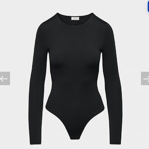 Aritzia Black Long Sleeve Contour Bodysuit